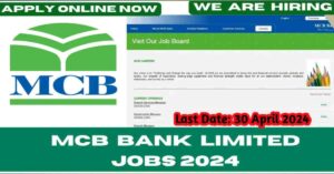 MCB-Bank-Job-2024 for rational managers