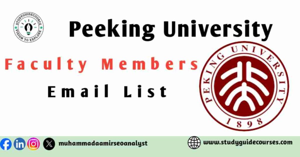 Faculty Member of Peeking University