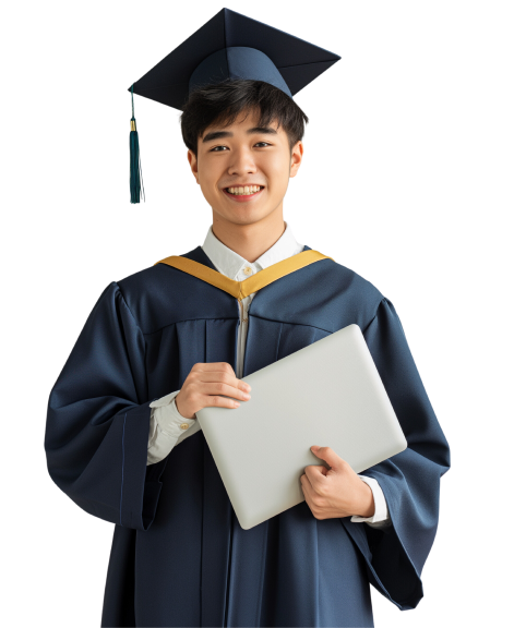 italy student holding degree